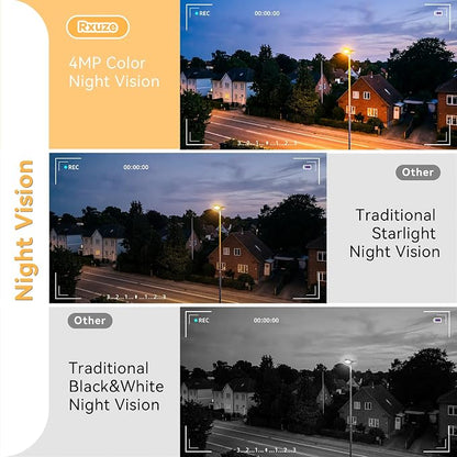 Rxuze 2.5K 4MP Indoor Window Camera, Wireless Cameras for Home Security