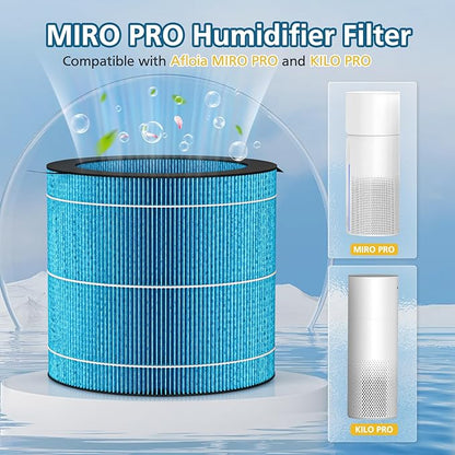 MIRO PRO Washable Humidifier Wicking Filter, Compatible with Afloia MIRO PRO and KILO PRO 2-in-1 Air Purifier & Humidifier, Durable Wet Curtain, 2Pack