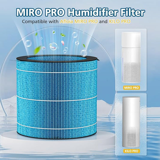 MIRO PRO Washable Humidifier Wicking Filter, Compatible with Afloia MIRO PRO and KILO PRO 2-in-1 Air Purifier & Humidifier, Durable Wet Curtain, 2Pack