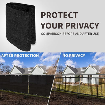 LOVE STORY Custom Size 3'x38' Black Balcony Privacy Screen,UV Block Privacy Fence Screen,90% Shield for Outdoor Pool Garden Apartment Railing