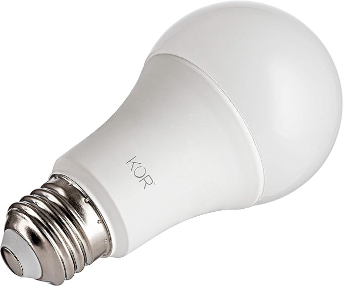 KOR 6 Pack A19 LED Light Bulb, 100W Equivalent, 5000K Bright White, 1500 Lumens, Efficient 15 Watt Replacement Bulbs with E26 Standard Base, 10000 Long Life Hours, Non-Dimmable, 80+ CRI, UL Listed