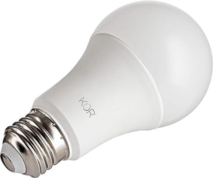 KOR 6 Pack A19 LED Light Bulb, 100W Equivalent, 5000K Bright White, 1500 Lumens, Efficient 15 Watt Replacement Bulbs with E26 Standard Base, 10000 Long Life Hours, Non-Dimmable, 80+ CRI, UL Listed