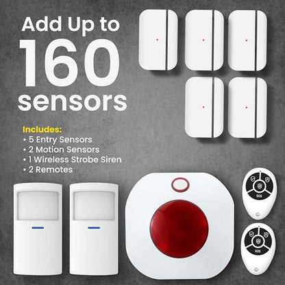 OSI Alarm System Gen 2 (4G), 11pc DIY Home Security System, Self Monitoring for Free or 24/7 Pro Monitoring (Alarm System + 1 Year 24/7 Alarm Monitoring)