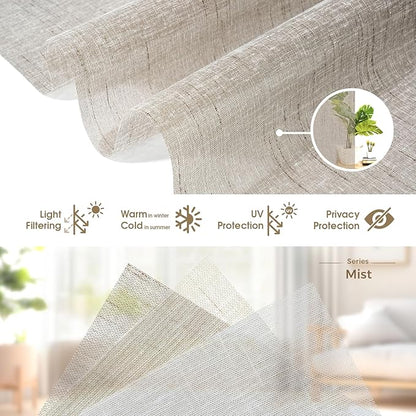 HeyBlinds Motorized Blinds with Remote, Smart Roller Shades with App & Voice Control, Work with Alexa Google HomeKit, Light Filtering Custom Window Shades for Living Room Office (Starry-Cappuccino LF)