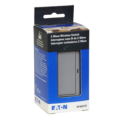Eaton Z-Wave Plus RF9601DGY Wireless Switch, Single Pole, 3-Way, Gray