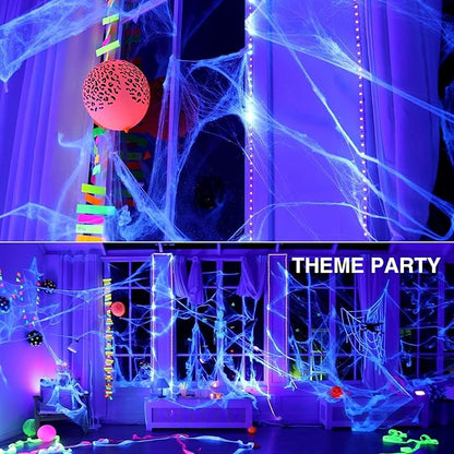 LightingWill LED UV Black Light Strip Kit, Ultraviolet Waterproof IP65 32.8FT/10M 3528 600LEDs, 395nm-405nm Blacklight for DJ Bar Club Party Decor Night Fishing with 12V Power Supply