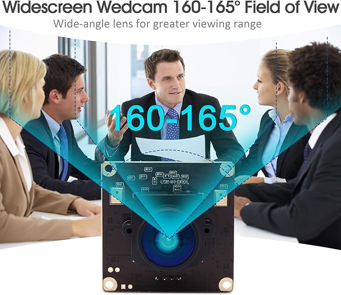 ELP 4K USB Camera 170degree Fisheye USB Webcam Board with Microphone,Ultra HD 3840X2160 30fp 4K Cameras,Wide Angle IMX317 Mini 4K USB Camera Module with Audio for Machine Vision,Smart Kiosk,Robot,ATM