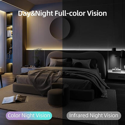 Hawkray 360° 2K 3MP Security Camera Indoor,2.4/5GHz WiFi Smart Motion Alert with AI & 911 Connect,Color Night Vision,355° Pan 60° Tilt,Two-Way Talk