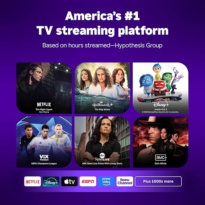 Roku Streaming Stick Plus - 4K & HDR Roku Streaming Device for TV with Voice Remote - Free & Live TV