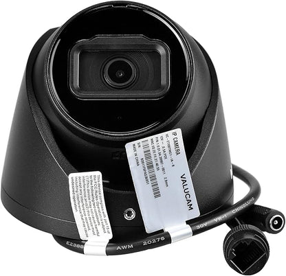 8MP IP Camera, DMSS/SmartPSS Lite, 4K PoE Turret Outdoor Starlight Camera with Mic, Human/Vehicle Detection, IVS, Intrusion Tripwire Alarm, 2.8mm 125°Wide Angle, Metal IP67, H265+, 256GB