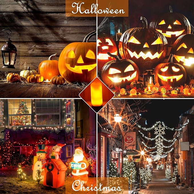 Bestview LED Flame Effect Light Bulbs,4 Modes Smart E26/E27 Base Flickering Fire Light Bulb with for Halloween, Christmas, Party, Porch, Indoor&Outdoor Home Decoration Lighting -Yellow 4 Pack