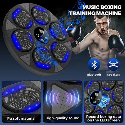 LOLBOX Music Boxing Machine for Adults & Kids - Smart Punching Machine with Boxing Gloves, Wall Boxing Punching Pad for Home, Office, Gym (Upgraded Version)