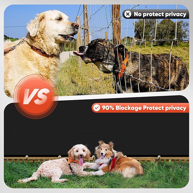 8'X8' Privacy Screen Fence 90% Blockage Heavy Duty Fencing Mesh Shade Net Cover for Wall Garden Yard Backyard Black (We Make Customized)