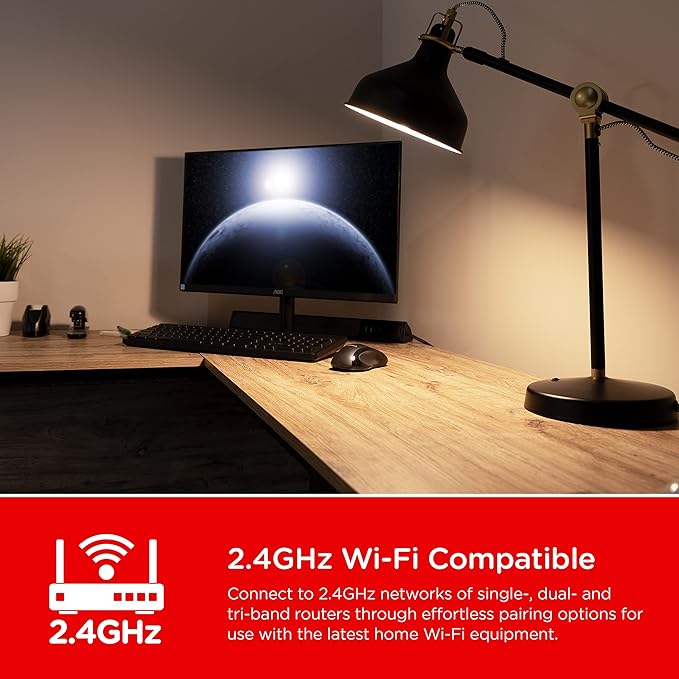 UltraPro Wi-Fi LED Smart Light Bulb, A19, 60W Equivalent, White Select Tunable 2700K - 6500K, Full-Range Dimmability, 2.4GHz Router Required, Circadian Rhythm, Easy-to-Use App, 2 Pack, 51448