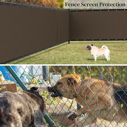 Winpull Privacy Fence Screen 6' x 50', Heavy Duty 170GSM HDPE Mesh, 95% Privacy, Reinforced Edges with Grommets for Chain Link & Wood Fences, Patio, Balcony & Yard