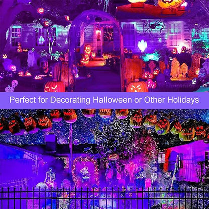 10W 1ft Blacklight Bar T5, 2 Pack UV LED Blacklight, 395-400nm Black Light Tube with USB+Switch+59in Cord, Black Lights for Glow Party, Bedroom, Body Paint, Fluorescent Poster, Birthday
