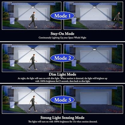 4-Pack Solar Wall Lights Outdoor with 3 Modes & Reflector, Waterproof Bright 178 LEDs Motion Sensor Security Lights, Solar Powered Flood Lights for Patio Garden Yard Porch Garage Front Door