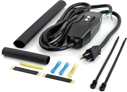 Radiant Solutions Company UL Listed Universal Power Connection Kit - Plug-Into 10-13mm Self-Regulating Heat Cable Or Heat Tape with Ground Fault Protected Plug - Gutter & Roofing Protection