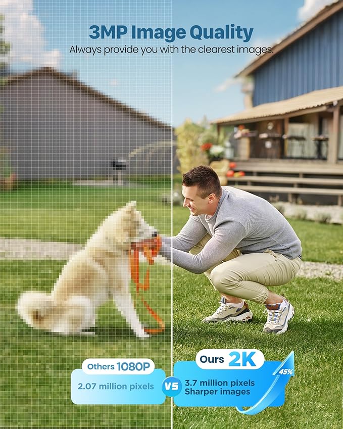 SIIOOE Security Cameras Wireless Outdoor Solar: 2K WiFi Camera for Home Security System - Battery Powered Cam IP66 Waterproof Motion Sensor - Camaras de Seguridad para Casa Inalambricas