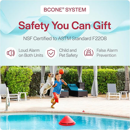 BCONE® Pool Alarm by Lifebuoy® | ASTM F2208 Certified | Floating Safety Device with App Alerts + Alexa Voice Control | 2.4GHz Wi-Fi | for Inground & Above-Ground Pools