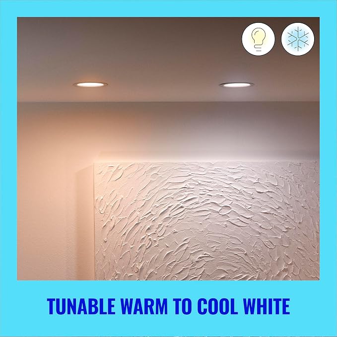 WiZ Connected Tunable White 6-Inch Smart Downlight - 6 Pack -2700K-5000K - 750 Lumen - Indoor - Connects to Wi-Fi - Control via Voice/App - Matter Compatible