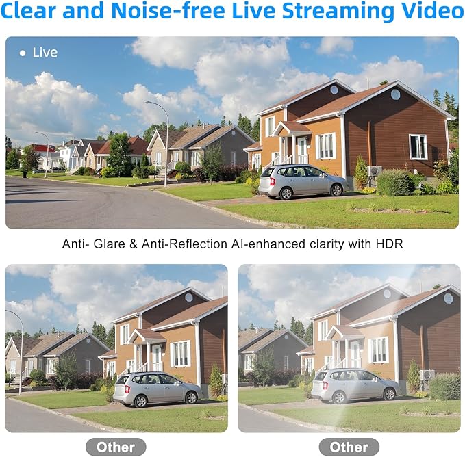 3MP 2K Window Security Camera,2.4G&5G WiFi Indoor Camera for Home with Color Night Vision,24/7 Recording,Motion Detection,Support SD Card and US Cloud Storage,Easy Install & Setup