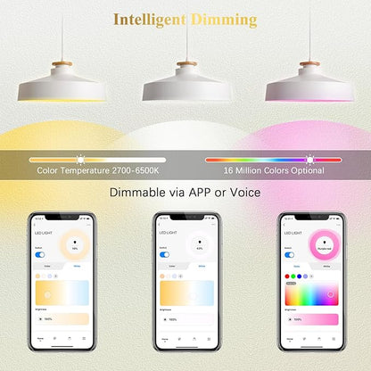 DiCUNO MR16 Smart Bulbs Alexa, RGBCW Color Changing Light, 5W GU5.3 Smart Bulb Compatible with Google Home, Dimmable with App, 2.4GHz WiFi, AC/DC 12V, Bi-pin Base, 400LM, Landscape Light, 4-Pack
