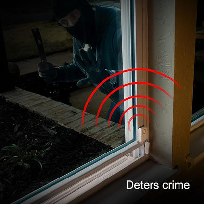 UltraPro Personal Security Window and Door Alarm, 1 Pack, Wireless Chime | DIY Protection, Burglar Alert, Easy Installation, Home Security, Ideal for Home, Garage, Apartment, White, 56789