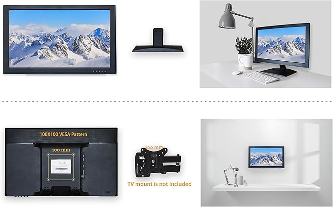 SVD 23.6” Security Monitor, 5MP/2560x1920 Super HD BNC Resolution, 3D Comb Filter, HDMI (3.6MP) & BNC Inputs, Works with 5MP Security Cameras for DVR/NVR/PC