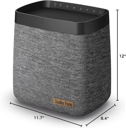 Stadler Form humidifier Karl, powerful evaporator for rooms up to 1076 sq. ft., quiet, can be controlled with Wi-Fi via app, textile cover, 4 humidification levels, black