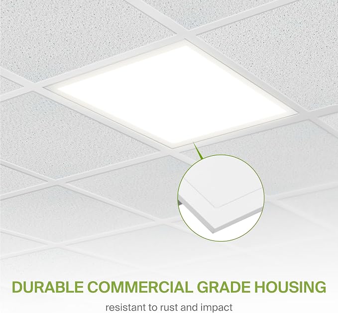 ASD 4 Pack 2x2 LED Flat Panel Light - 20/25/30W UL DLC | 3761LM 3500K 4000K 5000K Selectable Dimmable 2x2 LED Drop Ceiling Light Fixture | 2x2 Drop Ceiling Lights, Commercial Lights for Ceiling