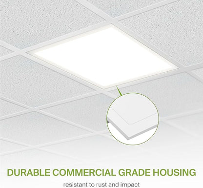 ASD 4 Pack 2x2 LED Flat Panel Light - 20/25/30W UL DLC | 3761LM 3500K 4000K 5000K Selectable Dimmable 2x2 LED Drop Ceiling Light Fixture | 2x2 Drop Ceiling Lights, Commercial Lights for Ceiling