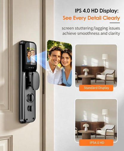 3D Face Recognition Smart Lock with Camera, Palm Vein Keyless Entry