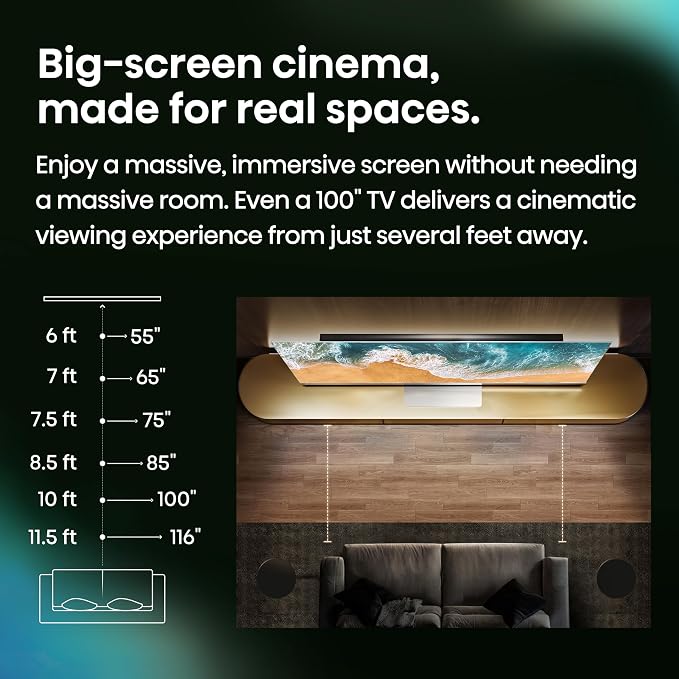 Hisense 85" U7 Mini-LED ULED 4K UHD Best Premium Gaming Smart Google TV (85U7SG, 2026 New) - Hi-QLED, Native 165Hz, VRR 330, HDR10+, Dolby Vision IQ·Atmos, IMAX Enhanced, Anti-Reflection, 2.1.2 Ch