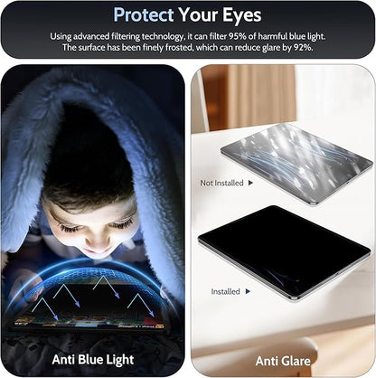 Peslv 4 Way Magnetic Privacy Screen Protector for iPad Air 5th 4th 10.9" & iPad Pro 11(2018-2022), Removable 360 Spy Private Filter, Anti Blue Light Glare Bubble-Free Black Security Protector