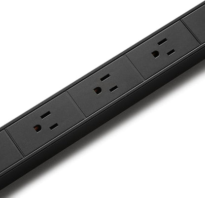 Amazon Basics Surge Protector Power Strip, 16-Outlet, Heavy Duty, Metal, 600 Joules, 6ft Extension Cord, Wide Spaced, Mountable, Black