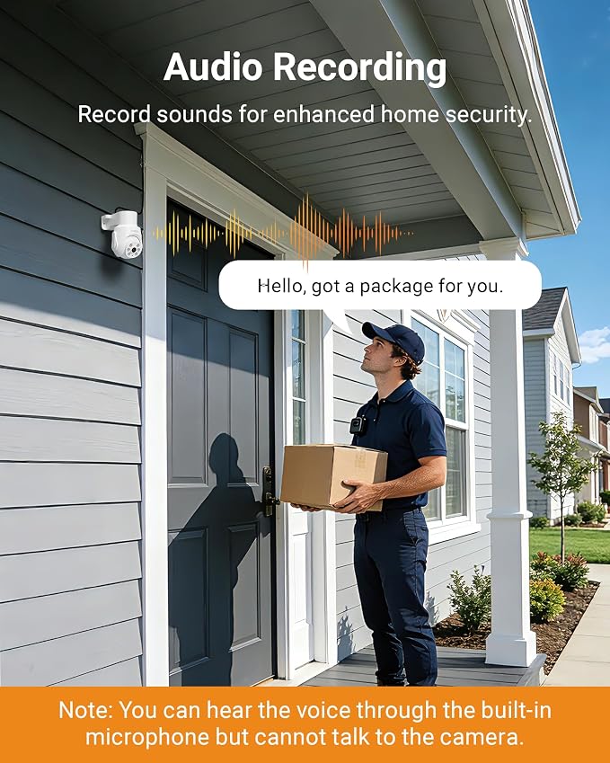 Anlapus 5MP Home Security Camera System, 8pcs 3K Pan Tilt Cameras, 1TB HDD