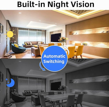 Smart Wireless WiFi Camera Smoke Detector Hidden Camera 1080P Video Indoor Security Camera for Pets, Home Wall Mount Night Vision, Live Viewing, Motion Detection, Android iOS Free App, Loop Filming