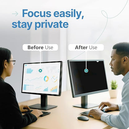 VINTEZ [2 Pack] 23.6 Inch 16:9 Privacy Screen for Computer Monitor and Laptop - Anti Glare Protector Film Blue Light Filter Eye Protection - Computer Screen Privacy Shield