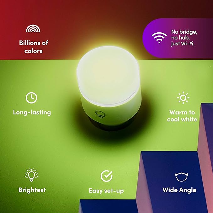 LIFX Color Wi-Fi Smart LED Light Bulbs and BR30 Flood Light (2-Pack)