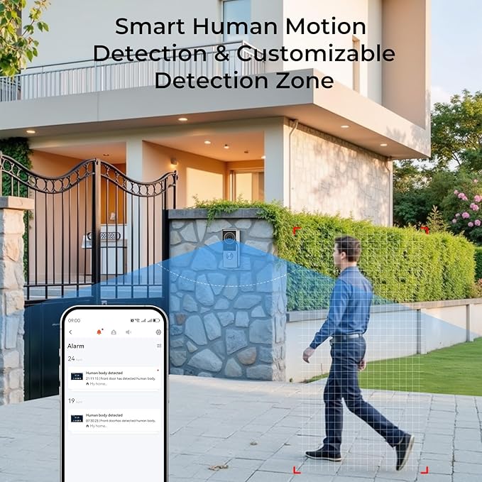 Wired Video Doorbell Camera with Indoor Monitor, Video Intercom System, 7" Touchscreen Display, Night Vision, 130° Wide Angle, Two-Way Talk, Tuya App Remote Unlock, Waterproof, No Monthly Fees