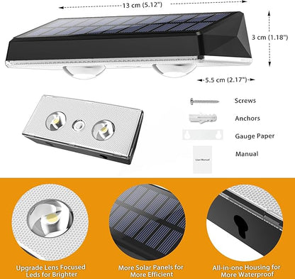 Solar Fence Lights Outdoor, 20-Pack 120LM Fence Lights Solar Powered, IP67 Waterproof Dusk to Dawn Auto On/Off 12+ Hours for Outside/Backyard/Wall/Step/Patio/Deck/Pool (3000K/4000K/6000K White)
