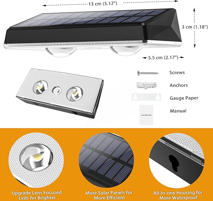 Solar Fence Lights Outdoor - 16 Pack RGB Fence Lights Solar Powered, 7 Color Modes & Warm White, IP67 Waterproof Dusk to Dawn Solar Powered Lights 12+ Hours for Fence/Backyard/Wall/Step/Patio/Deck