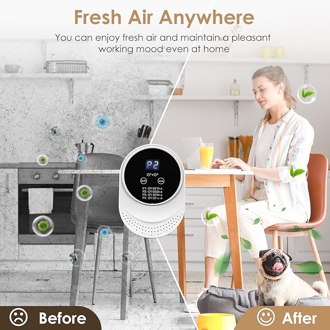 Cat Litter Box Deodorizer Plug In Air Purifier for Whole House Pet Odor Portable Air Cleaner for Bathroom Toilet Living Room Kitchen Pets House (1)