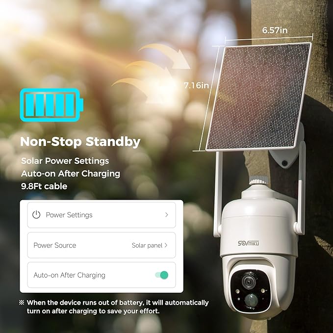 Vicohome 2CQ1 AI 2K Solar Security Camera Wireless Outdoor, Battery Powered,Two Way Audio,Motion Detection, 360° View,Easy to Setup,Color Night Vision,Audible Flashlight Siren,180 Days Exchange Policy