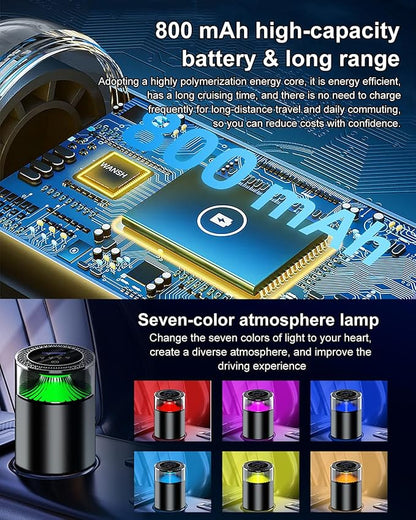 Car Air Freshener, Smart Car Air Freshener Diffuser, Auto On/Off Air Diffuser with Three Adjustable Modes, RGB Music Syncing Light, for Men,Father,Husband