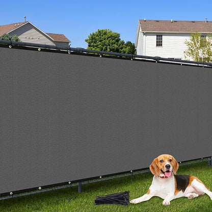 5'X86' Customized Fence Privacy Screen with 90% Blockage Cover Cloth for Pool Yard Patio Dark Grey