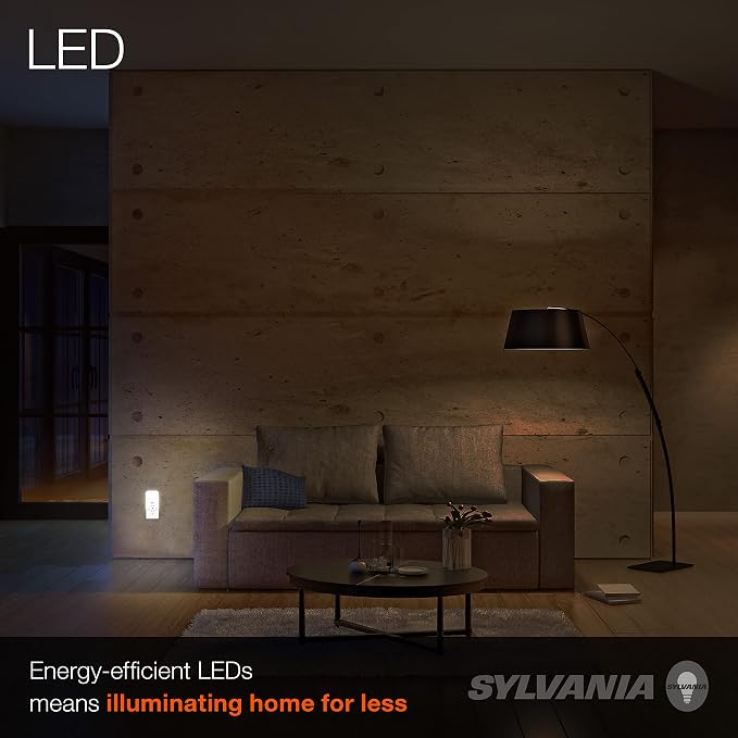 LEDVANCE Sylvania LED Night Light with USB Port and Socket, 3-Color Select, Frosted, 3000K, 5 Lumens, Cool White - 1 Pack (64991)