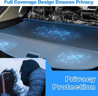 AUXKO Retractable Cargo Cover for Nissan Rogue 2025-2021, Trunk Cover Luggage Security Cover for 2024 2025 Rogue Shielding Shade Anti-Peeping Luggage Privacy Screen, Carbon Fiber(Not for Rock Creek)