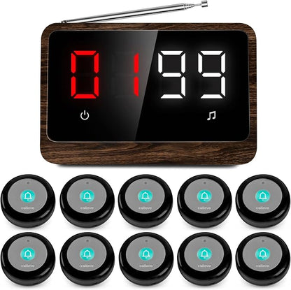 Wireless Nurse Call System with Call Buttons, 2-Number Display | Displays the oldest and next active calls for faster response in care and service environments